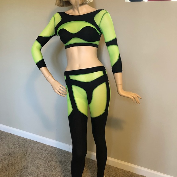 Simon Preen. Green / black Leggings Set - Picture 4 of 6